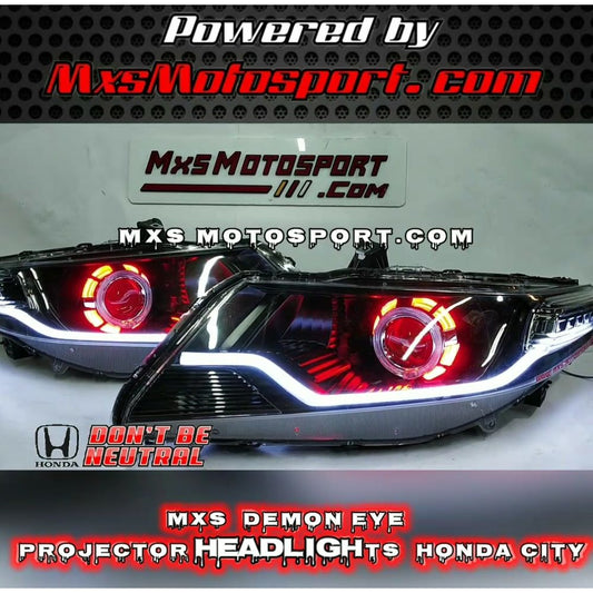 MXS3474 Demon Eye DRL Projector Headlights Honda City