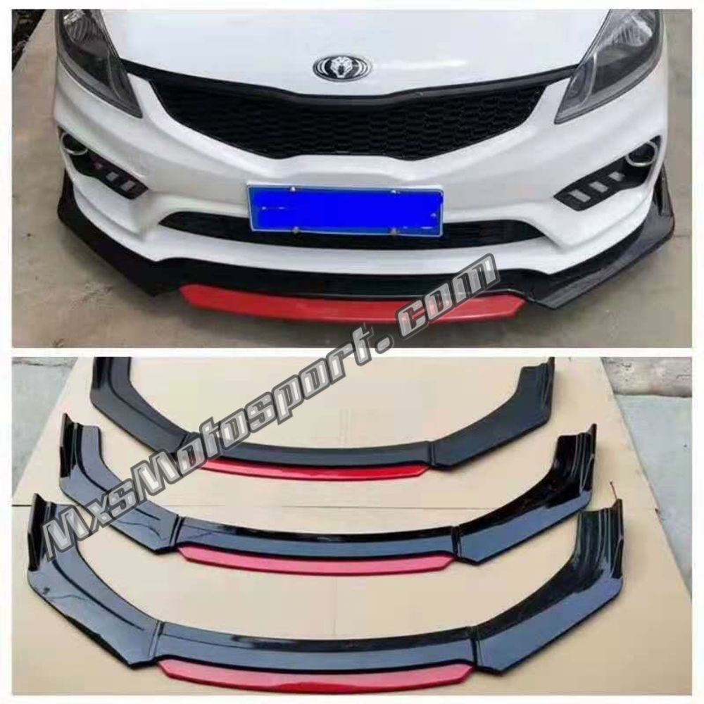 MXS3552 RED Splitter Body Kit For Car Glossy BLACK