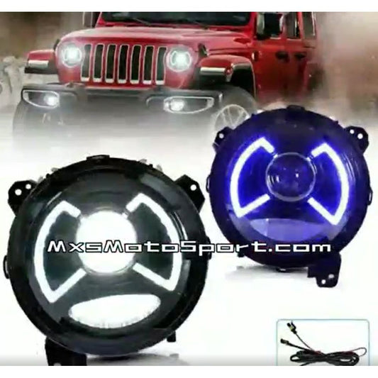 MXS3724 LED Projector Headlights For JEEP WRANGLER