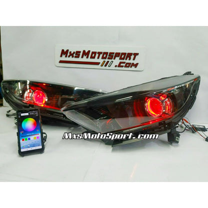 MXS3855 Tata Tiago App Controlled Devil Eye Projector Headlights Porsche Inspired