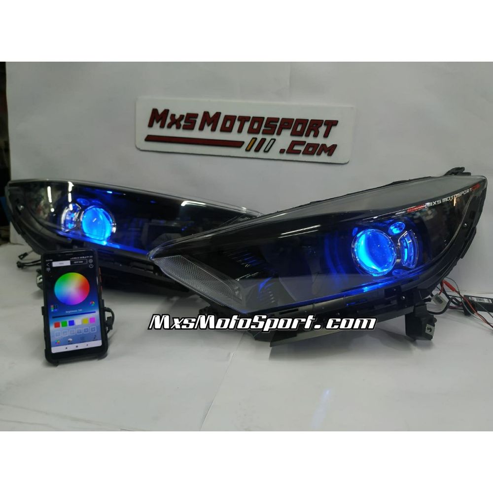 MXS3855 Tata Tiago App Controlled Devil Eye Projector Headlights Porsche Inspired