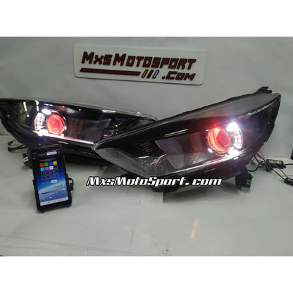 MXS3855 Tata Tiago App Controlled Devil Eye Projector Headlights Porsche Inspired