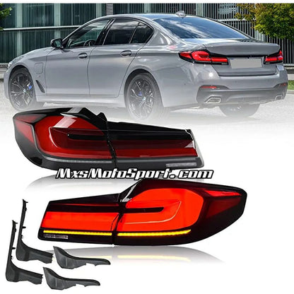 MXS3862 BMW 5 Series M5 G30 / G38 Facelift LED Tail Lights 2017-2021 Upgrade to 2023 LCI Style