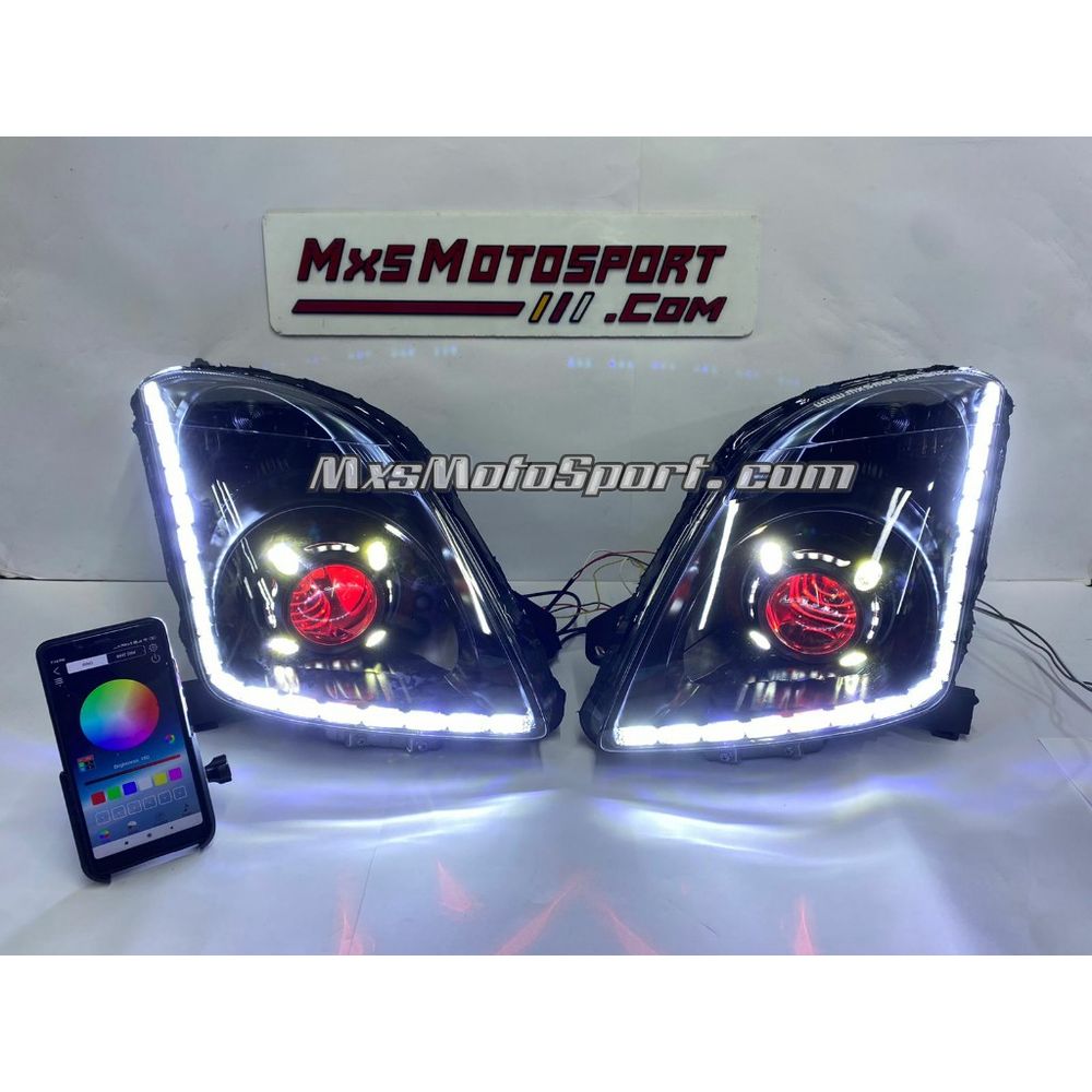 MXS3900 Mobile App Operated DEVIL EYE Projector Headlights Suzuki Swift & Dzire Type 1