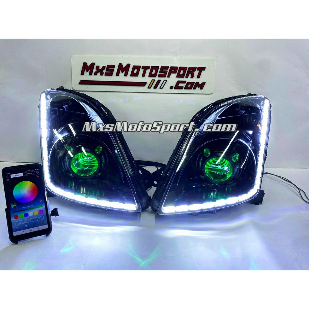MXS3901 Mobile App Operated DEVIL EYE Projector Headlights Suzuki Swift & Dzire Type 1
