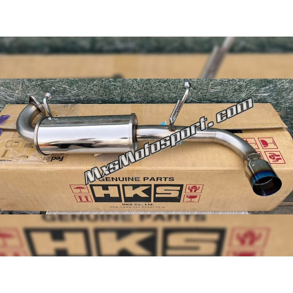 HKS Universal SS Hi-Power Muffler 120mm Tip / 75mm Piping (SUS304 No Coating) | (3106-EX007)