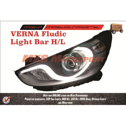 MXSHL16 Projector Headlights Hyundai Verna Fluidic Headlights & DRL (Pair)
