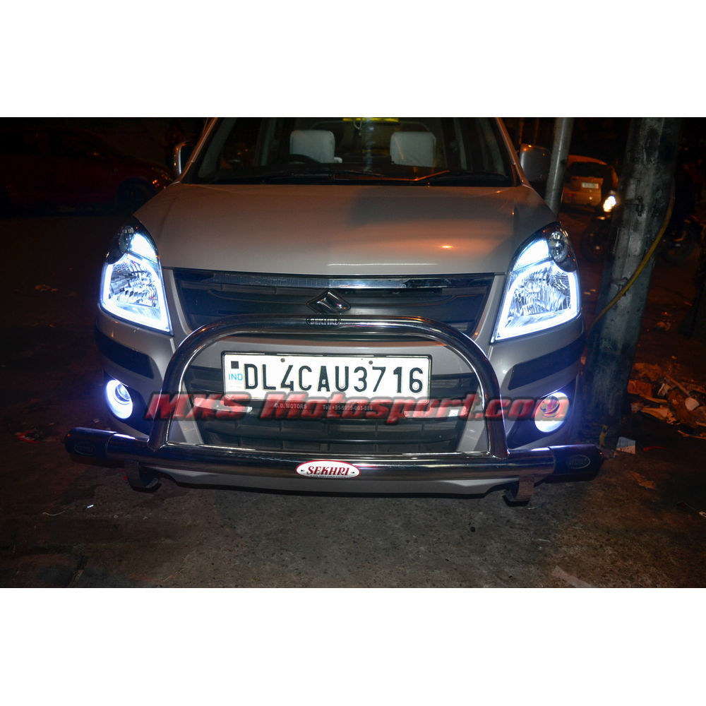 MXS2465 Audi-Style White-Amber DRL Daytime Running Light for Maruti Wagon r