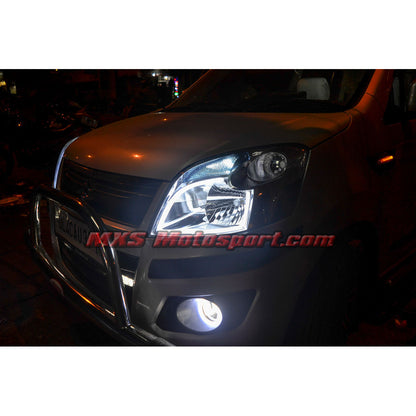 MXS2465 Audi-Style White-Amber DRL Daytime Running Light for Maruti Wagon r