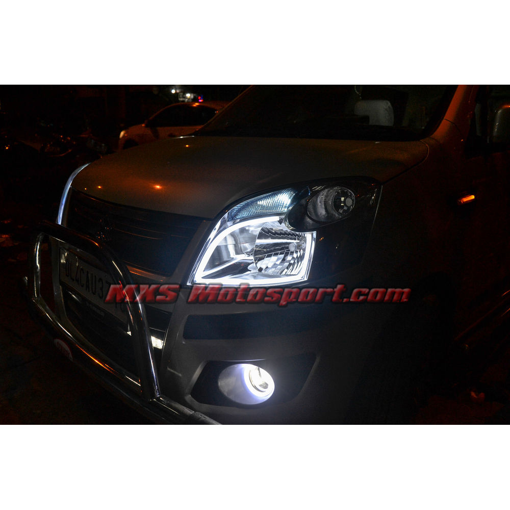 MXS2465 Audi-Style White-Amber DRL Daytime Running Light for Maruti Wagon r