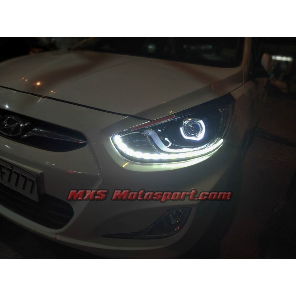 MXSHL724 Hyundai Verna Fluidic Daytime Projector Headlights with Matrix Turn Signal Mode