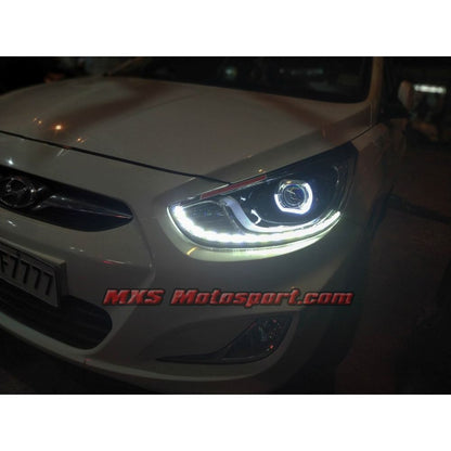 MXSHL724 Hyundai Verna Fluidic Daytime Projector Headlights with Matrix Turn Signal Mode