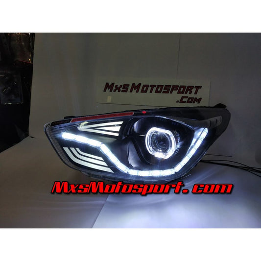 MXSHL739 Ford Figo Aspire Daytime LED Projector Headlights Matrix Turn Signal Mode