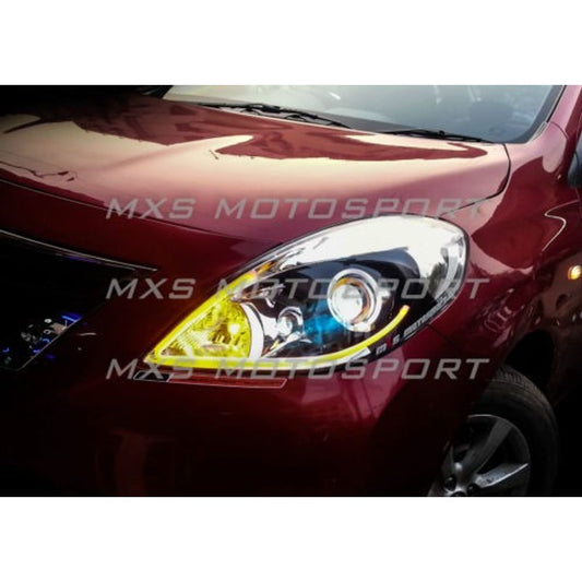 MXS1897 Audi-Style White-Amber DRL Daytime Running Light for Nissan Sunny