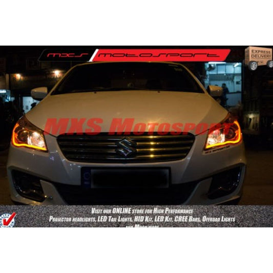 MXS1906 Audi-Style White-Amber DRL Daytime Running Light for Maruti Suzuki Ciaz