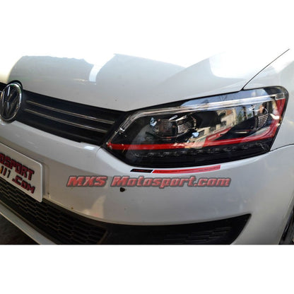 MXSHL718 Volkswagen Polo Led Daytime Quad Projector Headlights with Matrix Turn Signal Mode