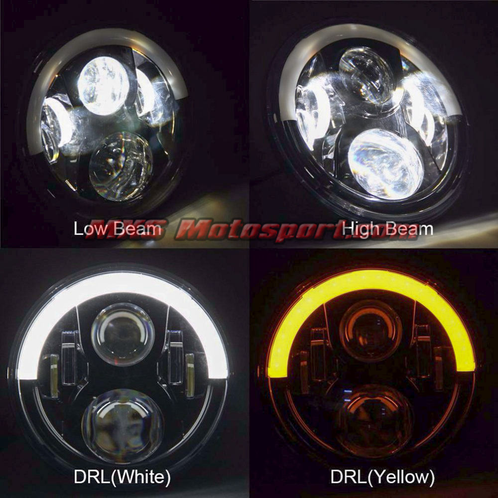 MXSHL399 Tech Hardy White Angel Eye Projector Headlights for Mahindra Thar Jeep
